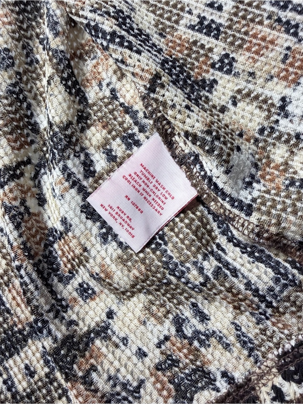 Ruby Rd. Brown Cream Multi-Color Open Knit Cardigan - Picture 8 of 8